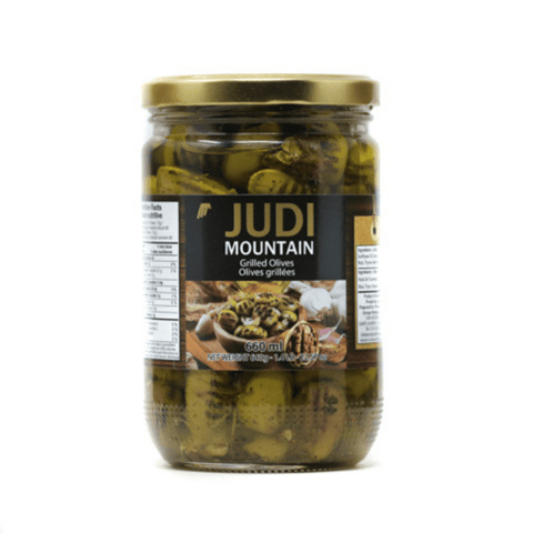 Emballage d'olives grillées de la marque Judi Mountain