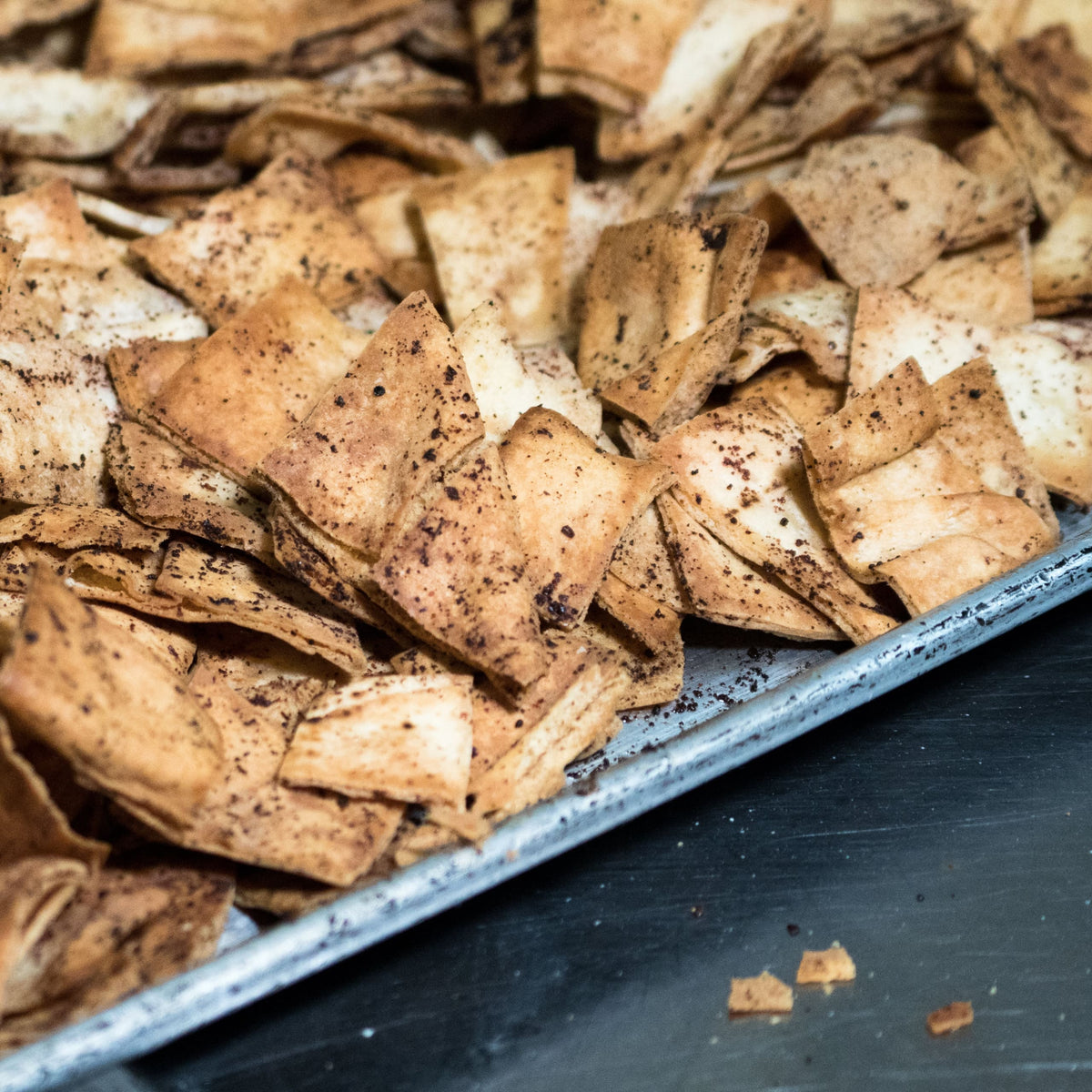 Chips de pita au sumac et fleur de sel de la marque les filles fattoush
